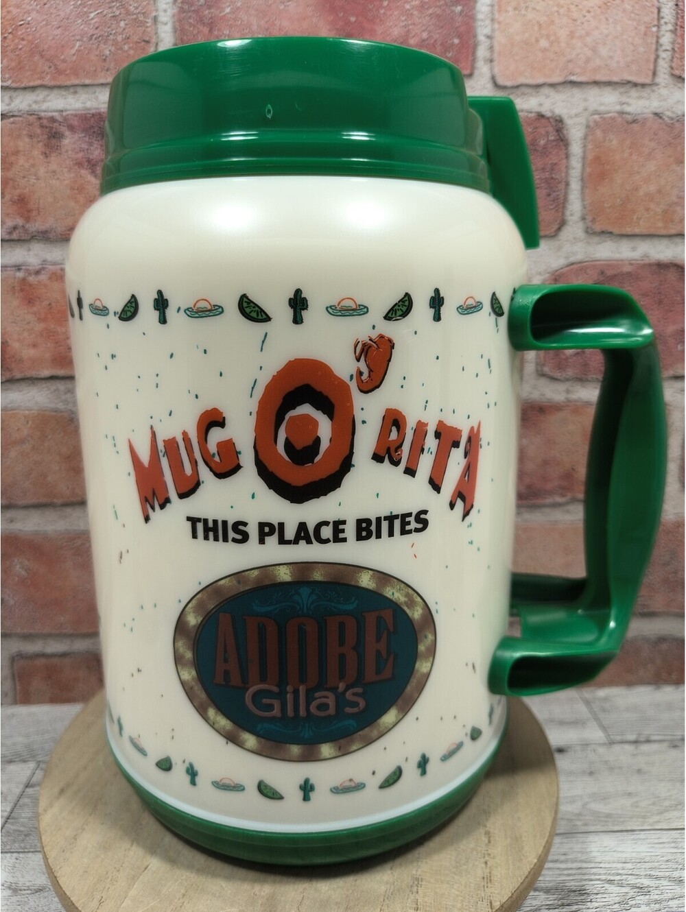 Mug O' Rita 64 oz Insulated Giant Travel Mug Jug Cooler Adobe Gila Whirley Brand